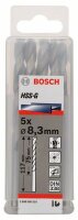 Bosch Metallbohrer HSS-G, DIN 338, 8,3 x 75 x 117 mm, 5er-Pack