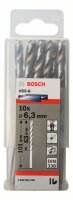 Bosch Metallbohrer HSS-G, DIN 338, 6,3 x 63 x 101 mm, 10er-Pack