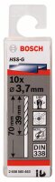 Bosch Metallbohrer HSS-G, DIN 338, 3,7 x 39 x 70 mm, 10er-Pack