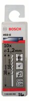 Bosch Metallbohrer HSS-G, DIN 338, 1,2 x 16 x 38 mm, 10er-Pack