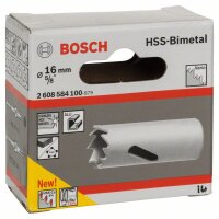 Bosch Lochsäge HSS-Bimetall für Standardadapter, 16 mm, 5/8-Zoll