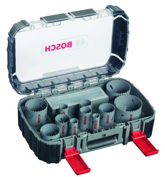 Bosch 17-teiliges Lochsägen-Set, HSS Bi-Metall, Universal, 20–68/74 mm