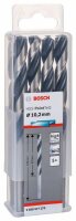 Bosch Metallspiralbohrer HSS PointTeQ, DIN 338, 10,2 mm, 5er-Pack