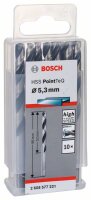 Bosch Metallspiralbohrer HSS PointTeQ, DIN 338, 5,3 mm, 10er-Pack