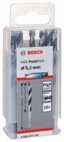 Bosch Metallspiralbohrer HSS PointTeQ, DIN 338, 5,1 mm, 10er-Pack