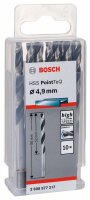 Bosch Metallspiralbohrer HSS PointTeQ, DIN 338, 4,9 mm, 10er-Pack