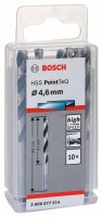 Bosch Metallspiralbohrer HSS PointTeQ, DIN 338, 4,6 mm, 10er-Pack