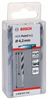 Bosch Metallspiralbohrer HSS PointTeQ, DIN 338, 4,2 mm, 10er-Pack