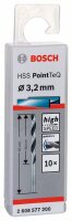 Bosch Metallspiralbohrer HSS PointTeQ, DIN 338, 3,2 mm, 10er-Pack