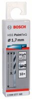 Bosch Metallspiralbohrer HSS PointTeQ, DIN 338, 1,7 mm, 10er-Pack