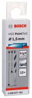 Bosch Metallspiralbohrer HSS PointTeQ, DIN 338, 1,5 mm, 10er-Pack