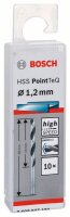 Bosch Metallspiralbohrer HSS PointTeQ, DIN 338, 1,2 mm, 10er-Pack