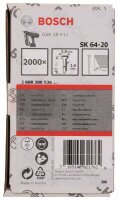 Bosch Senkkopf-Stift SK64 20NR, 63 mm Edelstahl, 2000 Stk.