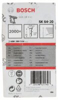 Bosch Senkkopf-Stift SK64 20NR, 38 mm Edelstahl, 2000 Stk.