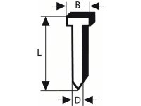 Bosch Senkkopf-Stift SK64 20G, 63 mm verzinkt, 2000 Stk.