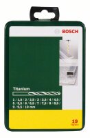 Bosch Metallbohrer-Set HSS-TiN, 19-teilig, 1 - 10 mm,...