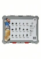 Bosch 15-teiliges Fräser-Set, 1/4-Zoll Schaft....