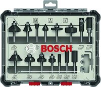 Bosch 15-teiliges Fräser-Set, 6-mm-Schaft. Für...