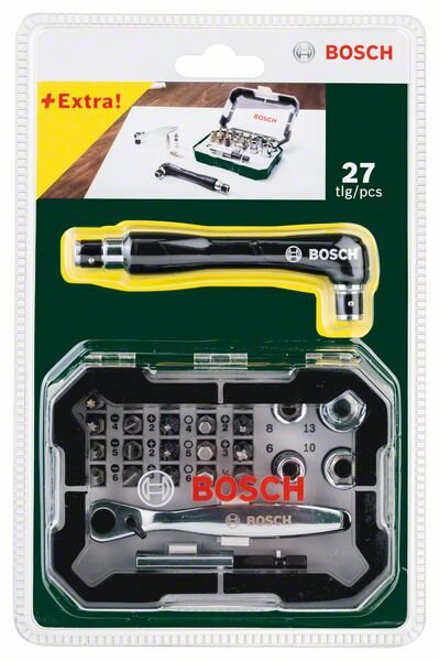 Bosch 26 + 1-tlg. Schrauberbit-Set mit Ratsche