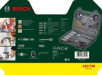 Bosch V-Line Box, Bohrer- und Bit-Set, 103-teilig, Kegelsenker, Bithalter