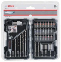 Bosch 35-teiliges Set mit Bohrern+Schrauberbits, HSS-G,...