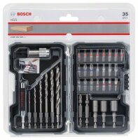 Bosch 35-teiliges Set mit Bohrern und Schrauberbits, HSS,...