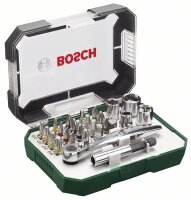 Bosch Schrauberbit- und Ratschen-Set, 26-teilig