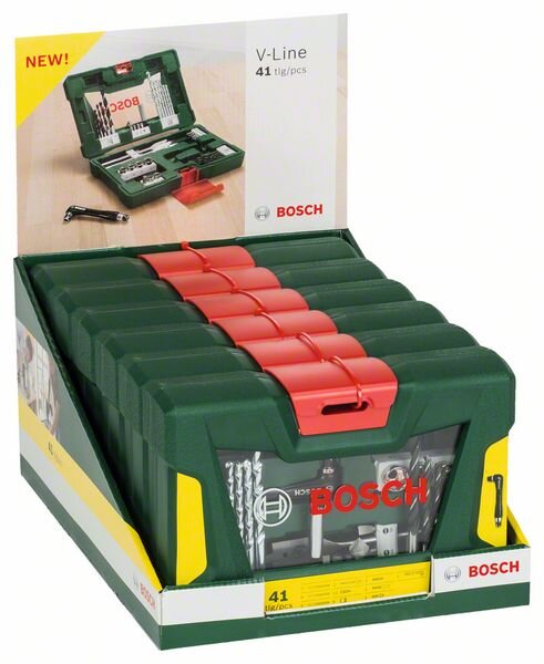 Bosch V-Line Box, Bohrer- und Bit-Set, 41-teilig, Winkelschrauber