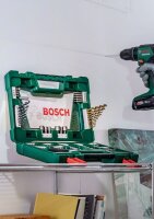 Bosch V-Line TiN-Bohrer- und Bit-Set, 91-teilig, Ratschen-Schraubendreher, Magnetstab