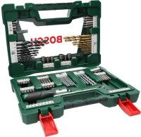 Bosch V-Line TiN-Bohrer- und Bit-Set, 91-teilig, Ratschen-Schraubendreher, Magnetstab