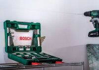 Bosch V-Line TiN-Bohrer- und Bit-Set, 91-teilig, Ratschen-Schraubendreher, Magnetstab