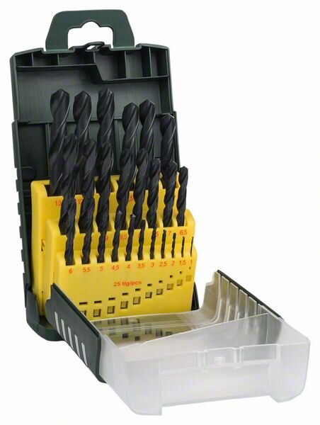 Bosch 25-teiliges HSS-R-Metallbohrer-Set