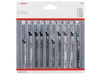 Bosch 10-tlg. Stichsägeblatt-Set Clean Cutting,...