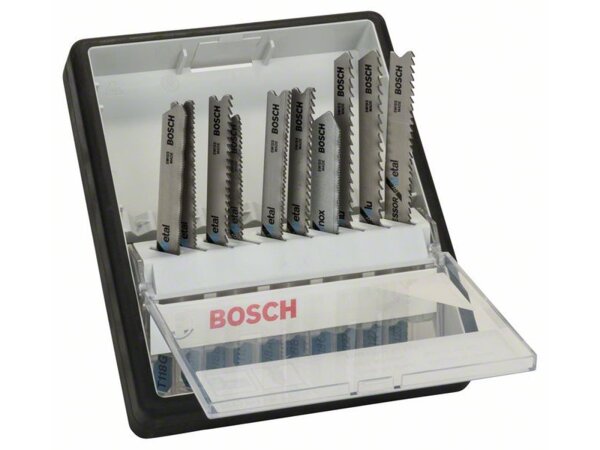 Bosch 10-tlg. Stichsägeblatt-Set Metal, Robust Line, T-Schaft