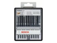 Bosch 10-tlg. Stichsägeblatt-Set Wood, Robust Line,...