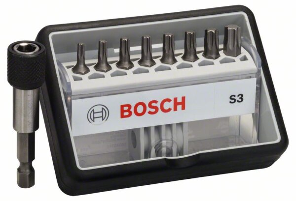 Bosch 8+1-tlg. Schrauberbit-Set, Robust Line, S T, Extra Hard-Ausführung