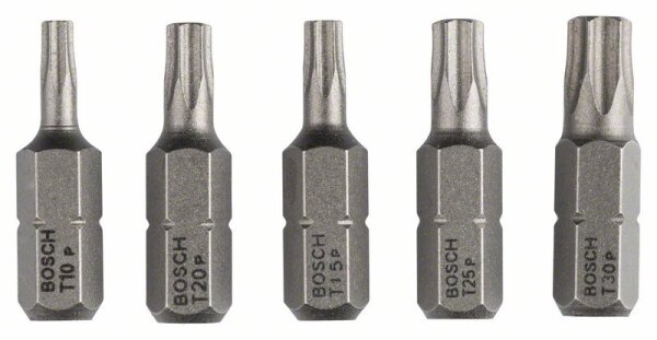 Bosch Schrauberbit-Set, Extra Hard, 5-tlg., T 10/15/20/25/30/25 mm