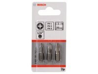 Bosch Schrauberbit-Set, Extra Hard, 3-tlg., PH1, PH2,...