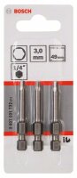 Bosch Schrauberbit Extra-Hart HEX 3, 49 mm, 3er-Pack