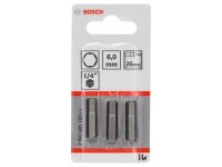 Bosch Schrauberbit Extra-Hart HEX 6, 25 mm, 3er-Pack