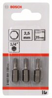 Bosch Schrauberbit Extra-Hart HEX 2,5, 25 mm, 3er-Pack