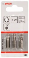 Bosch Schrauberbit Extra-Hart T30, 25 mm, 3er-Pack