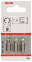 Bosch Schrauberbit Extra-Hart T25, 25 mm, 3er-Pack