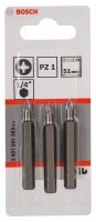 Bosch Schrauberbit Extra-Hart PZ 1, 51 mm, 3er-Pack