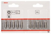 Bosch Schrauberbit Extra-Hart PZ 2, 25 mm, 10er-Pack, im...