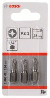 Bosch Schrauberbit Extra-Hart PZ 1, 25 mm, 3er-Pack