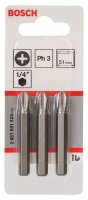 Bosch Schrauberbit Extra-Hart PH 3, 51 mm, 3er-Pack