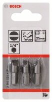 Bosch Schrauberbit Extra-Hart S 1,2 x 8,0, 25 mm, 3er-Pack