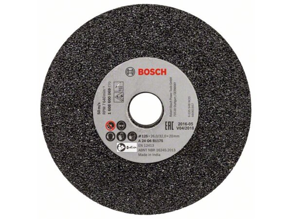 Bosch Schleifscheibe für Geradschleifer, 125 mm, 20 mm, 24