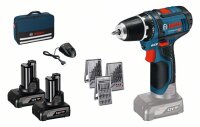 Bosch Prof.-Set: Akku-Bohrschrauber GSR 12V-15 + 39-tlg....